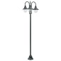 vidaXL Garten-Pollerleuchte E27 220 cm Aluminium 3-Laterne Dunkelgrün vidaXL Garten-Pollerleuchte E27 220 cm Aluminium 3-Laterne Dunkelgrün