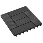 vidaXL Terrassenfliesen 11 Stück WPC 30 x 30 cm 1 qm Schwarz vidaXL Terrassenfliesen 11 Stück WPC 30 x 30 cm 1 qm Schwarz
