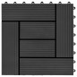 vidaXL Terrassenfliesen 11 Stück WPC 30 x 30 cm 1 qm Schwarz vidaXL Terrassenfliesen 11 Stück WPC 30 x 30 cm 1 qm Schwarz
