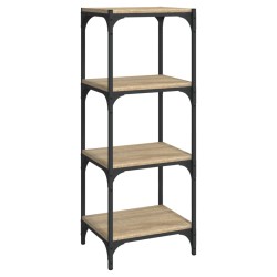 vidaXL Bücherregal Sonoma-Eiche 40x33x100 cm Holzwerkstoff und Stahl