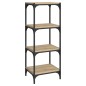 vidaXL Bücherregal Sonoma-Eiche 40x33x100 cm Holzwerkstoff und Stahl vidaXL Bücherregal Sonoma-Eiche 40x33x100 cm Holzwerkstoff und Stahl