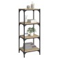 vidaXL Bücherregal Sonoma-Eiche 40x33x100 cm Holzwerkstoff und Stahl vidaXL Bücherregal Sonoma-Eiche 40x33x100 cm Holzwerkstoff und Stahl