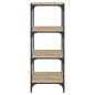vidaXL Bücherregal Sonoma-Eiche 40x33x100 cm Holzwerkstoff und Stahl vidaXL Bücherregal Sonoma-Eiche 40x33x100 cm Holzwerkstoff und Stahl