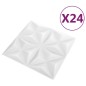 vidaXL 3D-Wandpaneele 24 Stk. 50x50 cm Origami-Weiß 6 m² vidaXL 3D-Wandpaneele 24 Stk. 50x50 cm Origami-Weiß 6 m²