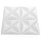 vidaXL 3D-Wandpaneele 24 Stk. 50x50 cm Origami-Weiß 6 m² vidaXL 3D-Wandpaneele 24 Stk. 50x50 cm Origami-Weiß 6 m²