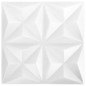 vidaXL 3D-Wandpaneele 24 Stk. 50x50 cm Origami-Weiß 6 m² vidaXL 3D-Wandpaneele 24 Stk. 50x50 cm Origami-Weiß 6 m²