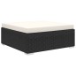 5-tlg. Garten-Lounge-Set mit Auflagen Poly Rattan Schwarz 5-tlg. Garten-Lounge-Set mit Auflagen Poly Rattan Schwarz