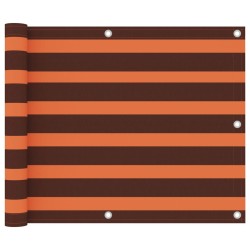 vidaXL Balkon-Sichtschutz Orange und Braun 75x400 cm Oxford-Gewebe