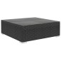 5-tlg. Garten-Lounge-Set mit Auflagen Poly Rattan Schwarz 5-tlg. Garten-Lounge-Set mit Auflagen Poly Rattan Schwarz