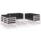 vidaXL 7-tlg. Garten-Lounge-Set mit Kissen Kiefer Massivholz vidaXL 7-tlg. Garten-Lounge-Set mit Kissen Kiefer Massivholz