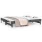 vidaXL Tagesbett Ausziehbar Grau 2x(90x200) cm Massivholz Kiefer