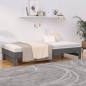 vidaXL Tagesbett Ausziehbar Grau 2x(90x200) cm Massivholz Kiefer
