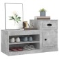 vidaXL Schuhschrank Betongrau 100x42x60 cm Holzwerkstoff vidaXL Schuhschrank Betongrau 100x42x60 cm Holzwerkstoff