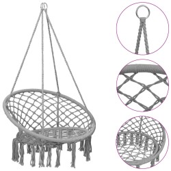 vidaXL Hängesessel 80 cm Grau