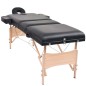 vidaXL Massageliege 3 Zonen Tragbar 10 cm Polsterung Schwarz vidaXL Massageliege 3 Zonen Tragbar 10 cm Polsterung Schwarz