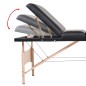 vidaXL Massageliege 3 Zonen Tragbar 10 cm Polsterung Schwarz vidaXL Massageliege 3 Zonen Tragbar 10 cm Polsterung Schwarz