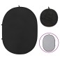 vidaXL 2-in-1 Foto-Hintergrund Oval Schwarz Grau 200x150 cm vidaXL 2-in-1 Foto-Hintergrund Oval Schwarz Grau 200x150 cm