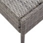 5-tlg. Garten-Sofagarnitur mit Auflagen Poly Rattan Grau 5-tlg. Garten-Sofagarnitur mit Auflagen Poly Rattan Grau