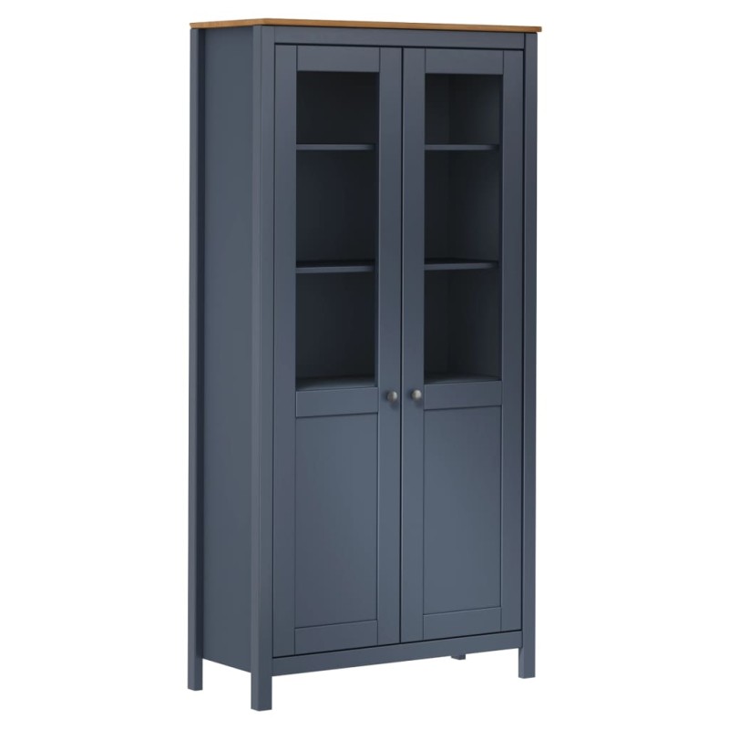 vidaXL Highboard Hill Grau 85x37x170,5 cm Massivholz Kiefer vidaXL Highboard Hill Grau 85x37x170,5 cm Massivholz Kiefer