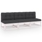 vidaXL 3-Sitzer-Sofa mit Kissen Kiefer Massivholz vidaXL 3-Sitzer-Sofa mit Kissen Kiefer Massivholz