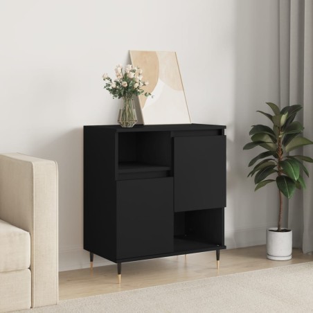 vidaXL Sideboard Schwarz 60x35x70 cm Holzwerkstoff