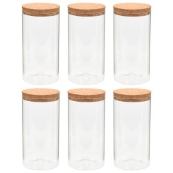 vidaXL Vorratsgläser mit Korkdeckel 6 Stk. 1400 ml