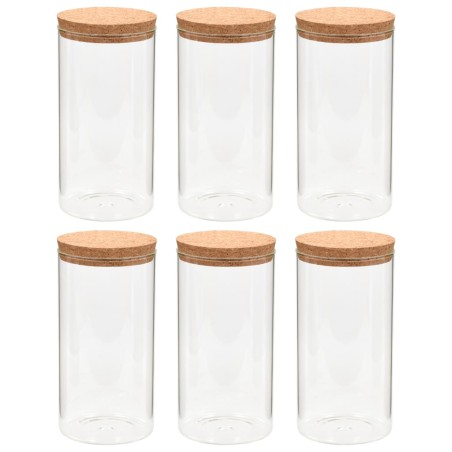 vidaXL Vorratsgläser mit Korkdeckel 6 Stk. 1400 ml