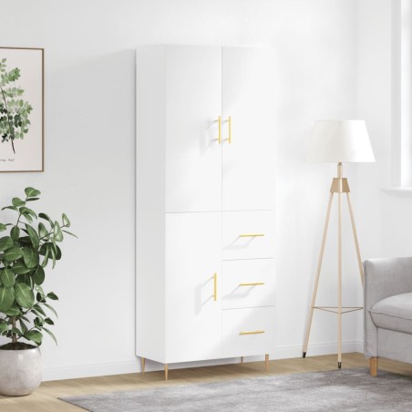 vidaXL Highboard Weiß 69,5x34x180 cm Holzwerkstoff