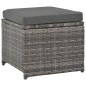 7-tlg. Garten-Essgruppe mit Kissen Poly Rattan Grau 7-tlg. Garten-Essgruppe mit Kissen Poly Rattan Grau