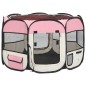 vidaXL Faltbarer Welpenlaufstall mit Tragetasche Rosa 90x90x58 cm vidaXL Faltbarer Welpenlaufstall mit Tragetasche Rosa 90x90x58 cm