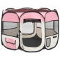 vidaXL Faltbarer Welpenlaufstall mit Tragetasche Rosa 90x90x58 cm vidaXL Faltbarer Welpenlaufstall mit Tragetasche Rosa 90x90x58 cm