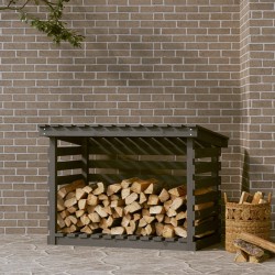 vidaXL Kaminholzregal Grau 108x73x79 cm Massivholz Kiefer