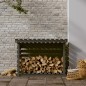 vidaXL Kaminholzregal Grau 108x73x79 cm Massivholz Kiefer vidaXL Kaminholzregal Grau 108x73x79 cm Massivholz Kiefer