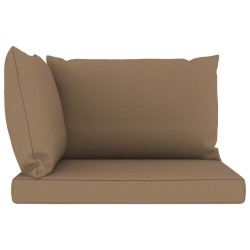 Palettensofa-Auflagen 3 Stk. Taupe Stoff