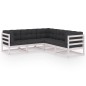 vidaXL 5-tlg. Garten-Lounge-Set mit Kissen Kiefer Massivholz vidaXL 5-tlg. Garten-Lounge-Set mit Kissen Kiefer Massivholz