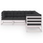 vidaXL 5-tlg. Garten-Lounge-Set mit Kissen Kiefer Massivholz vidaXL 5-tlg. Garten-Lounge-Set mit Kissen Kiefer Massivholz