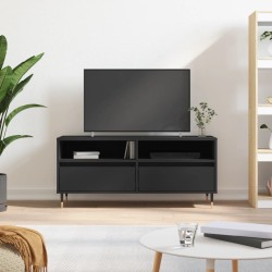 vidaXL TV-Schrank Schwarz 100x34,5x44,5 cm Holzwerkstoff