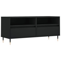vidaXL TV-Schrank Schwarz 100x34,5x44,5 cm Holzwerkstoff