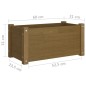 vidaXL Pflanzkübel Honigbraun 60x31x31 cm Massivholz Kiefer vidaXL Pflanzkübel Honigbraun 60x31x31 cm Massivholz Kiefer
