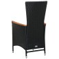 9-tlg. Garten-Essgruppe Poly Rattan Akazienholz Schwarz 9-tlg. Garten-Essgruppe Poly Rattan Akazienholz Schwarz