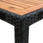 9-tlg. Garten-Essgruppe Poly Rattan Akazienholz Schwarz 9-tlg. Garten-Essgruppe Poly Rattan Akazienholz Schwarz