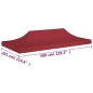 vidaXL Partyzelt-Dach 6x3 m Burgunderrot 270 g/m² vidaXL Partyzelt-Dach 6x3 m Burgunderrot 270 g/m²