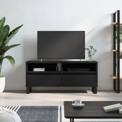 vidaXL TV-Schrank Schwarz 100x34,5x44,5 cm Holzwerkstoff