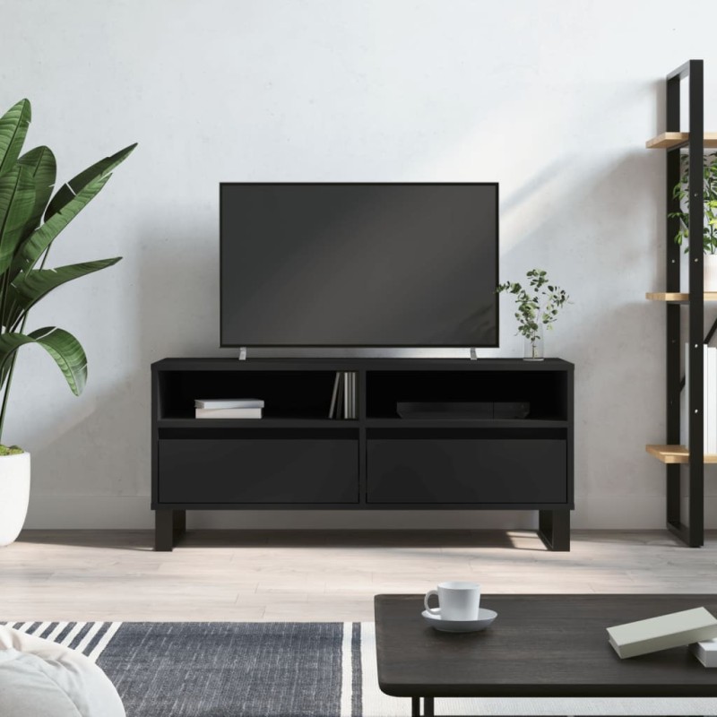 vidaXL TV-Schrank Schwarz 100x34,5x44,5 cm Holzwerkstoff vidaXL TV-Schrank Schwarz 100x34,5x44,5 cm Holzwerkstoff