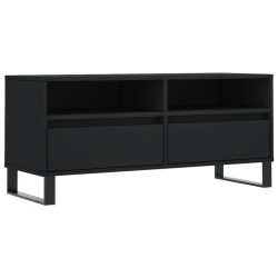 vidaXL TV-Schrank Schwarz 100x34,5x44,5 cm Holzwerkstoff