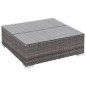 8-tlg. Garten-Lounge-Set mit Auflagen Poly Rattan Grau 8-tlg. Garten-Lounge-Set mit Auflagen Poly Rattan Grau