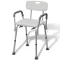 vidaXL Duschstuhl Aluminium Weiß vidaXL Duschstuhl Aluminium Weiß