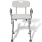vidaXL Duschstuhl Aluminium Weiß vidaXL Duschstuhl Aluminium Weiß
