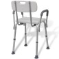 vidaXL Duschstuhl Aluminium Weiß vidaXL Duschstuhl Aluminium Weiß