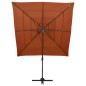 vidaXL Sonnenschirm mit Aluminium-Mast 4-lagig Terrakotta 250x250cm vidaXL Sonnenschirm mit Aluminium-Mast 4-lagig Terrakotta 250x250cm